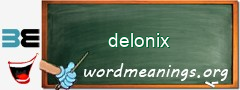 WordMeaning blackboard for delonix